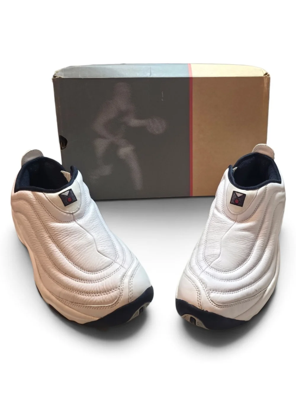 Women's Slip-On Athletic Trainers in White and Black